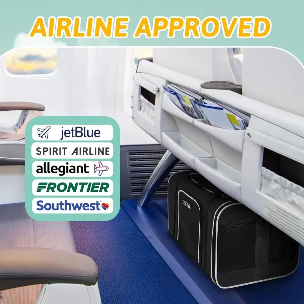 Petskd Pet Carrier 17x12x8.5 JetBlue Allegiant Airline Approved,Pet Travel NEW - Picture 8 of 9